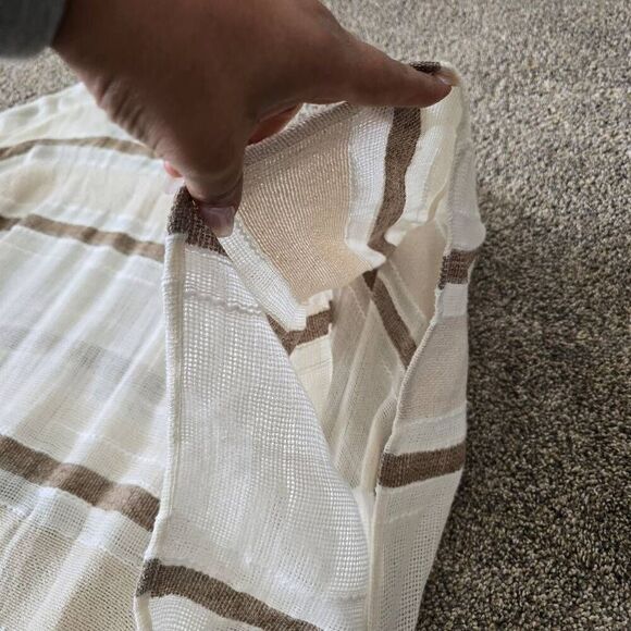 Chico's Poncho Open Knit Top Women's Size S/M Multicolor Crew Neck Short Sleeve - Picture 6 of 7